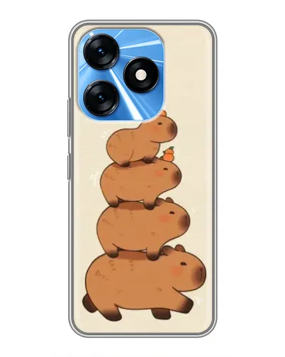 Чехол для TECNO Spark 10 с картинкой «Башня из капибар»