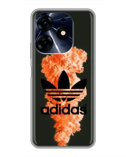 Чехол для TECNO Spark 10c с картинкой «Оранжевый дым Adidas»