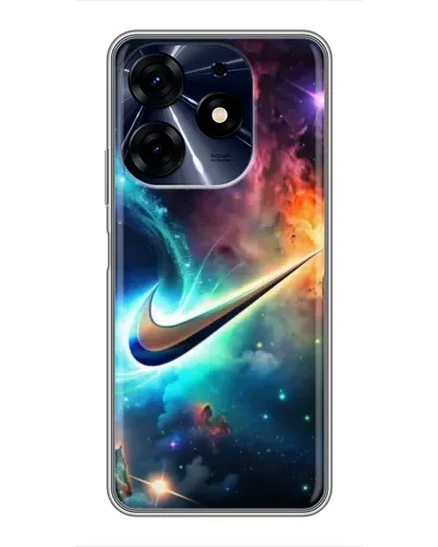 Чехол для TECNO Spark 10c с картинкой «Космический Nike Swoosh»