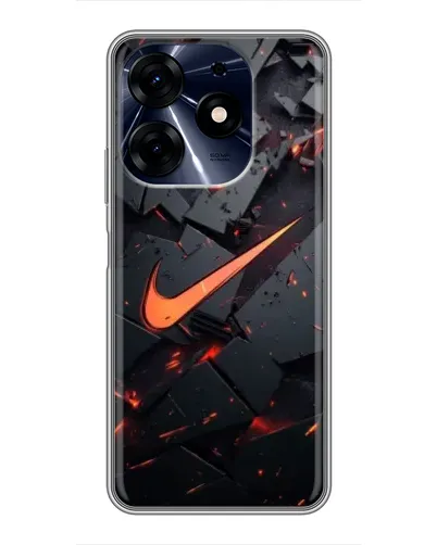 Чехол для TECNO Spark 10c с картинкой «Nike — эффект разломов»