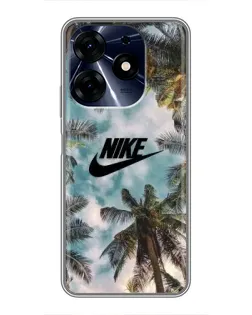 Чохол для TECNO Spark 10c з картинкою «Тропічний принт Nike»