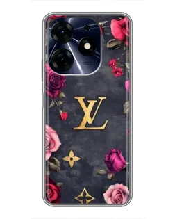 Чехол для TECNO Spark 10c с картинкой «Цветочный Louis Vuitton»