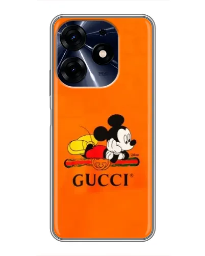 Чехол для TECNO Spark 10c с картинкой «Микки Маус Gucci — оранж» Чехол для TECNO Spark 10c с картинкой «Микки Маус Gucci — оранж»