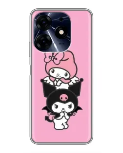 Чехол для TECNO Spark 10c с картинкой «My Melody и Kuromi» Чехол для TECNO Spark 10c с картинкой «My Melody и Kuromi»