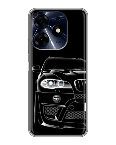 Чехол для TECNO Spark 10c с картинкой «Темный силуэт BMW»