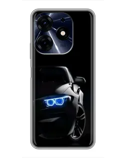 Чехол для TECNO Spark 10c с картинкой «BMW — ночной взгляд» Чехол для TECNO Spark 10c с картинкой «BMW — ночной взгляд»