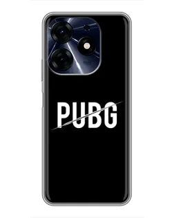 Чехол для TECNO Spark 10c с картинкой «PUBG — белый логотип»