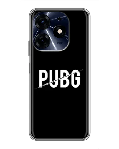 Чехол для TECNO Spark 10c с картинкой «PUBG — белый логотип» Чехол для TECNO Spark 10c с картинкой «PUBG — белый логотип»