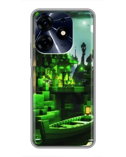 Чехол для TECNO Spark 10c с картинкой «Minecraft лесной пейзаж»