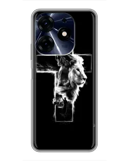 Чехол для TECNO Spark 10c с картинкой «Сияющий крест Jesus»