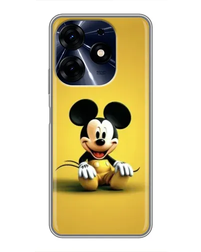 Чехол для TECNO Spark 10c с картинкой «Микки на желтом»
