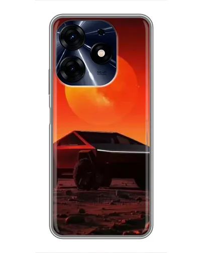 Чехол для TECNO Spark 10c с картинкой «Cybertruck на Марсе»