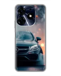 Чехол для TECNO Spark 10c с картинкой «Mercedes — ночной город»