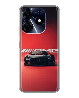 Чехол для TECNO Spark 10c с картинкой «Mercedes AMG — красная линия»