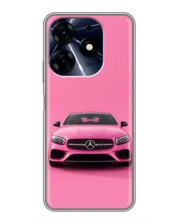 Чехол для TECNO Spark 10c с картинкой «Розовый Mercedes AMG»