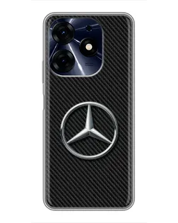 Чехол для TECNO Spark 10c с картинкой «Карбоновый Mercedes стиль»