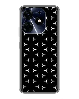 Чехол для TECNO Spark 10c с картинкой «Mercedes паттерн звезд»