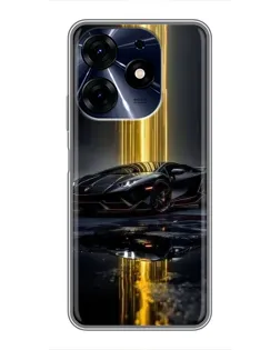 Чехол для TECNO Spark 10c с картинкой «Ночной Lamborghini драйв»