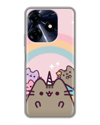 Чехол для TECNO Spark 10c с картинкой «Единорог Pusheen» Чехол для TECNO Spark 10c с картинкой «Единорог Pusheen»
