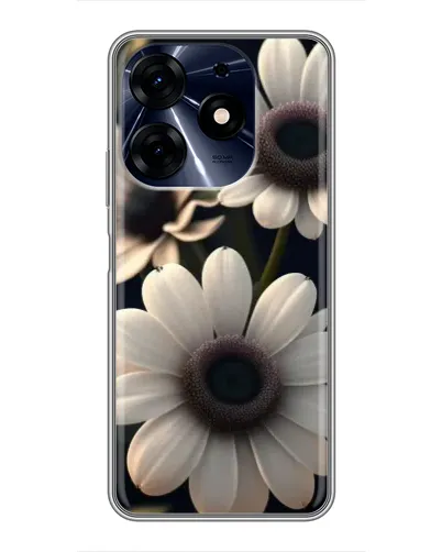 Чехол для TECNO Spark 10c с картинкой «Белые маргаритки макро» Чехол для TECNO Spark 10c с картинкой «Белые маргаритки макро»
