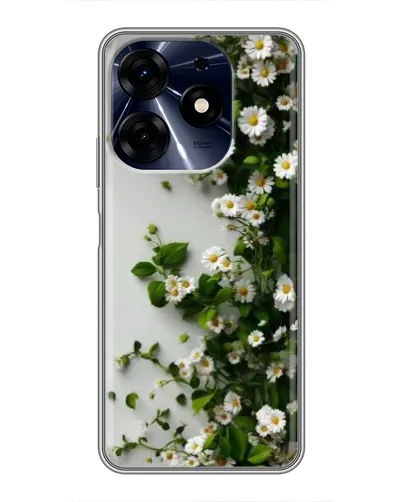 Чехол для TECNO Spark 10c с картинкой «Ветка мелких белых цветов» Чехол для TECNO Spark 10c с картинкой «Ветка мелких белых цветов»