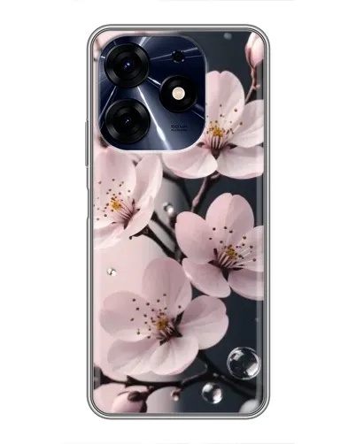 Чехол для TECNO Spark 10c с картинкой «Нежная сакура и капли» Чехол для TECNO Spark 10c с картинкой «Нежная сакура и капли»