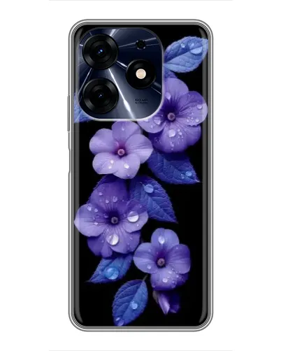 Чехол для TECNO Spark 10c с картинкой «Фиолетовые цветы с росою» Чехол для TECNO Spark 10c с картинкой «Фиолетовые цветы с росою»