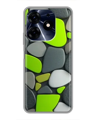 Чехол для TECNO Spark 10c с картинкой «Яркая неоновая галька»