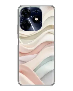 Чехол для TECNO Spark 10c с картинкой «Пастельные нежные волны»