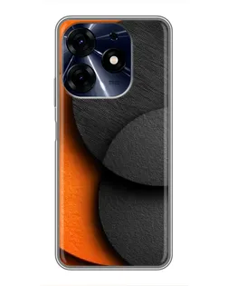 Чехол для TECNO Spark 10c с картинкой «Геометрия оранжевых кругов»