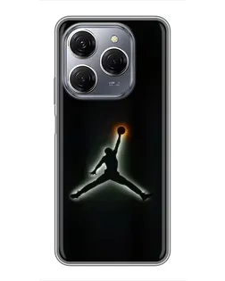 Чехол для TECNO Spark 20 Pro с картинкой «Jordan Gradient Logo»