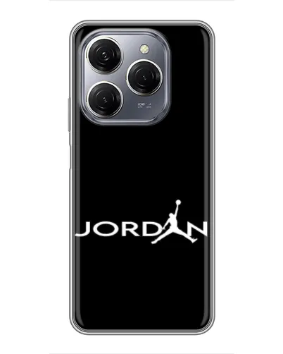 Чехол для TECNO Spark 20 Pro с картинкой «Jordan White Logo» Чехол для TECNO Spark 20 Pro с картинкой «Jordan White Logo»
