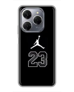 Чехол для TECNO Spark 20 Pro с картинкой «Jordan Flight 23»