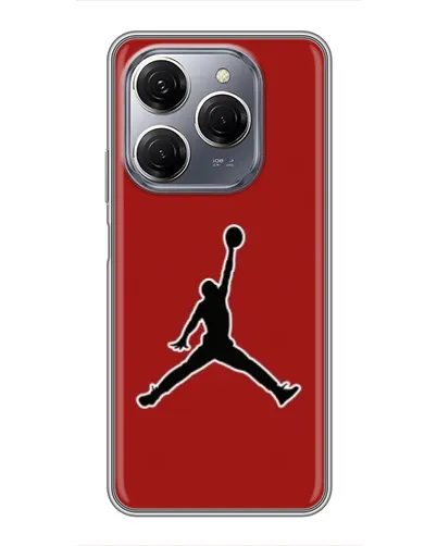 Чехол для TECNO Spark 20 Pro с картинкой «Jordan Red Back» Чехол для TECNO Spark 20 Pro с картинкой «Jordan Red Back»