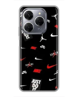 Чехол для TECNO Spark 20 Pro с картинкой «Nike Mix Pattern»