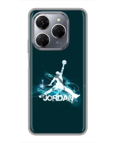 Чехол для TECNO Spark 20 Pro с картинкой «Jordan Blue Fire» Чехол для TECNO Spark 20 Pro с картинкой «Jordan Blue Fire»