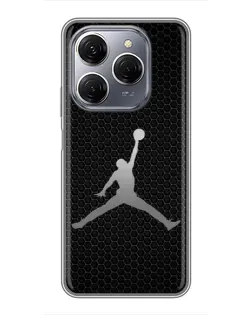 Чехол для TECNO Spark 20 Pro с картинкой «Jordan Dark Carbon»