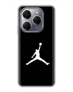 Чехол для TECNO Spark 20 Pro с картинкой «Jordan Silhouette»