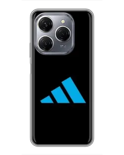 Чехол для TECNO Spark 20 Pro с картинкой «Adidas Cyan Logo»