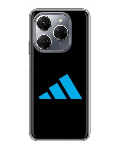 Чехол для TECNO Spark 20 Pro с картинкой «Adidas Cyan Logo»