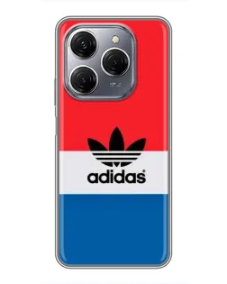 Чехол для TECNO Spark 20 Pro с картинкой «Ретро блоки Adidas»