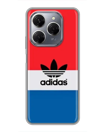 Чехол для TECNO Spark 20 Pro с картинкой «Ретро блоки Adidas»