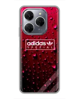 Чехол для TECNO Spark 20 Pro с картинкой «Adidas Gold Marble»