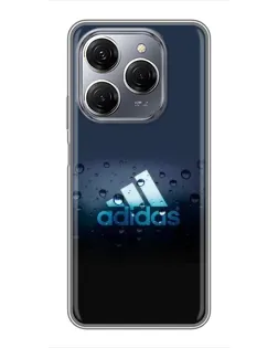 Чехол для TECNO Spark 20 Pro с картинкой «Adidas Water Drops»