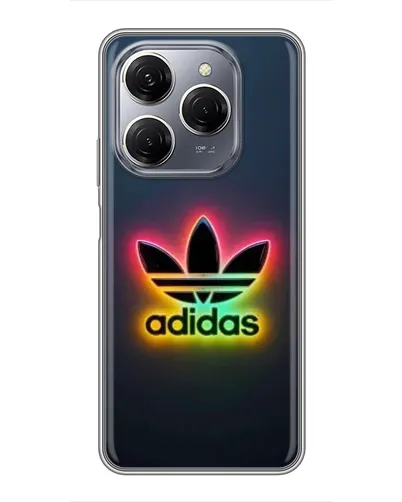 Чехол для TECNO Spark 20 Pro с картинкой «Неоновый Adidas»