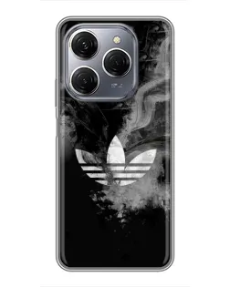 Чехол для TECNO Spark 20 Pro с картинкой «Абстрактный дым Adidas»