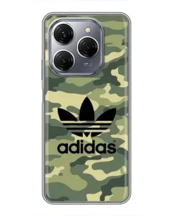 Чехол для TECNO Spark 20 Pro с картинкой «Милитари стиль Adidas»