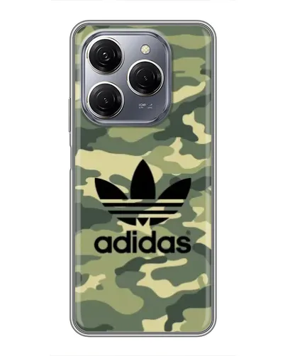 Чехол для TECNO Spark 20 Pro с картинкой «Милитари стиль Adidas»