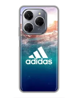 Чехол для TECNO Spark 20 Pro с картинкой «Океанская глубина адидас»