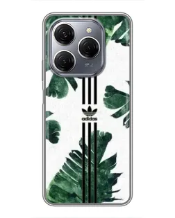 Чехол для TECNO Spark 20 Pro с картинкой «Пальмовые листья адидас»